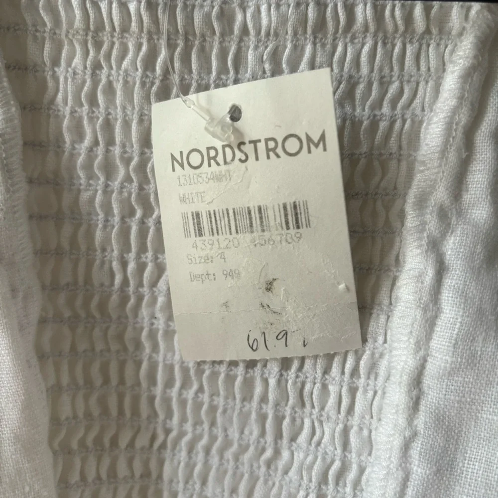 Reformation Micah Balloon Sleeve‎ Square neck linen top Sz 4/S